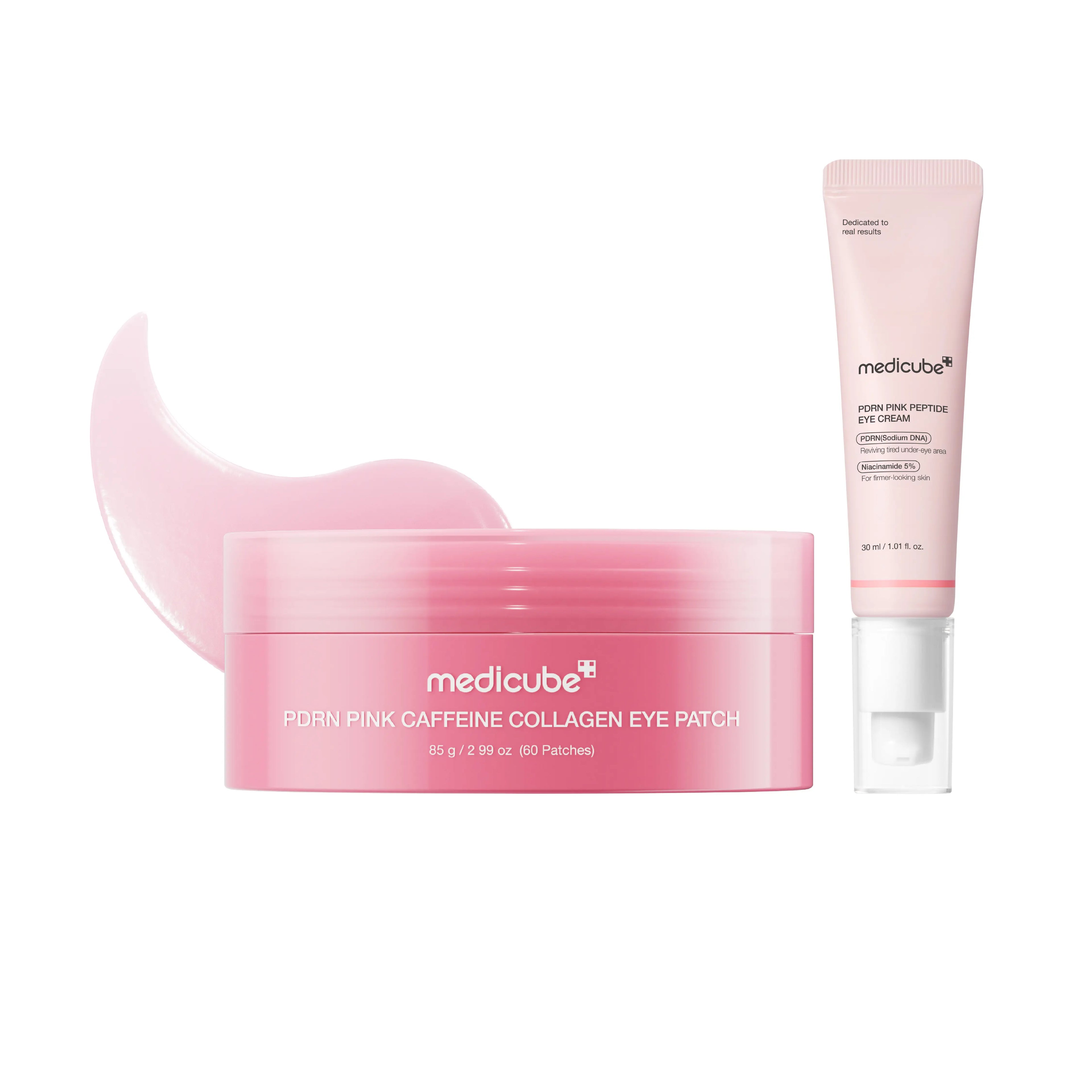 [NEW] [Medicube] PDRN Pink Caffeine Collagen Eye Patch for Night CareㅣFuller-Looking Eye Area, Under-Eye Puffiness, Dark Circles Care for Smooth, Radiant & Youthful-Looking | Korean Skincare, K-Beauty